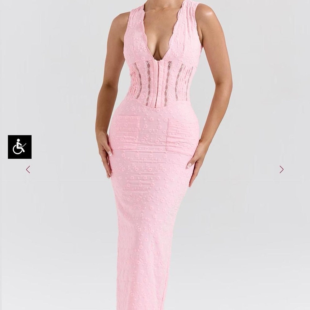 BRAND NEW House of CB Pink Lace Dress